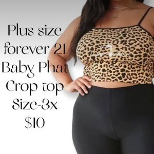 Baby fat crop top plus size